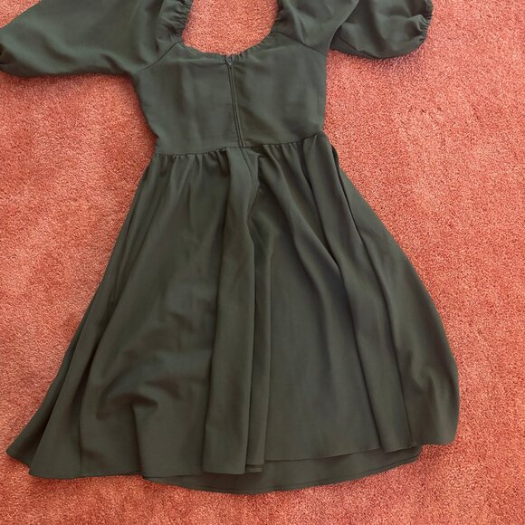 Vixen by Micheline Pitt Vacation Dress in Olive Green - Large - EUC - Picture 2 of 3